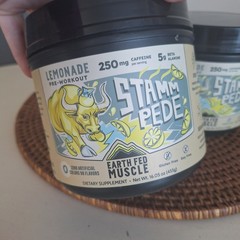 2 x Earth Fed Muscle Stammpede Lemonade Pre Workout Drink Powder 6/2026 Energy
