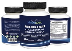 Hair Gain Biotin Hydrolyzed DHT Blocker Hair Growth Vitamins 2500 MG Women Men
