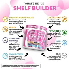 Women’s Powder Shelf Creatine w/ Collagen, BCAAs, Inositol – Clean Nutra Builder