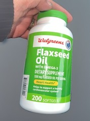 WALGREENS Flaxseed Oil 1300mg 200 Softgels Exp 09/2025