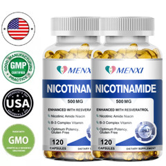 (2 Pack) NAD Supplement for Anti-Aging Energy Focus & Nicotinamide Resveratrol