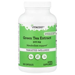 Green Tea Extract, 500 mg, 300 Capsules