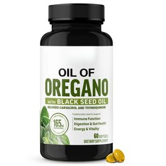 60 Softgels Oil of Oregano with Black Seed Oil Immune Digestion