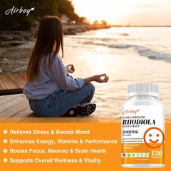 Rhodiola 3000mg Capsules – Stamina, Joint and Immune Health, Support Mood Health