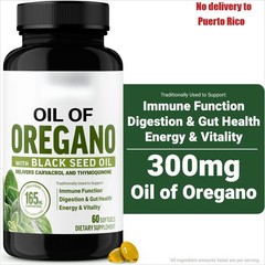 60 Softgels Oil of Oregano with Black Seed Oil Immune Digestion