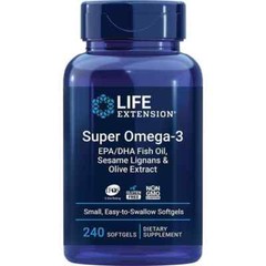 Life Extension Super Omega-3 Plus EPA/DHA Fish Oil/Olive/EPA/DHA 240gels