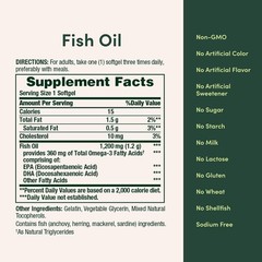 Nature’s Bounty Fish Oil Omega 3 Supplements – Supports Heart Health, 1200 Mg!!!
