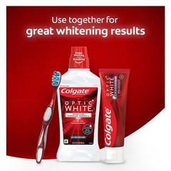 Colgate Optic White Advanced Teeth Whitening 32 Fluid Ounce (3 Pack), Red