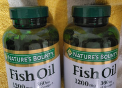 NEW! Lot of 2 btls of Nature’s Bounty rapid softgels, 1200mg Fish Oil, 200/btl
