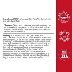 2 PACKS-NEW URO – Boric Acid Vaginal Support Acid & Aloe For Vaginal Odor, 12 Ct