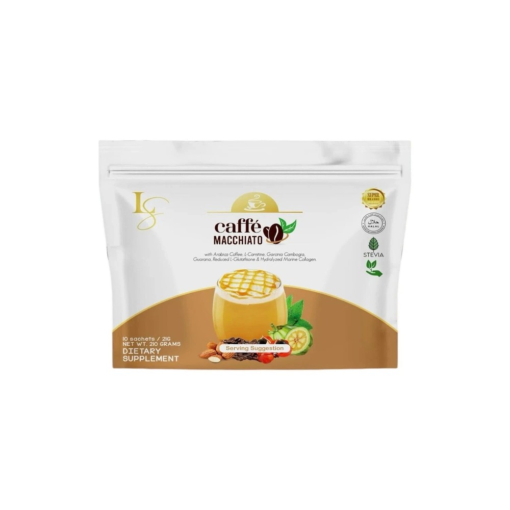 Luxe Slim Caffee MACCHIATO With Collagen & L-Glutathione, 10 Sachets