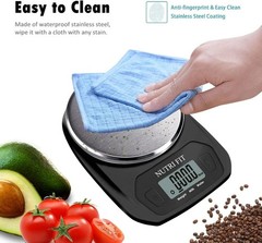 Kitchen Food Scale for Cooking & Baking, Digital Weighing Scale Accurate Stai…