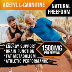 L-Carnitine 1500mg, High Potency Supports Natural Energy Production 120 Capsules