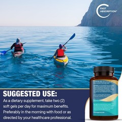 NEW AGE Omega 3 Fish Oil 2500mg Supplement Non GMO – 90 Count (Pack of 2)