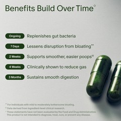 Daily Synbiotic Probiotic Gut Health Bloating Gas Relief Digestive Immune 60 Cap
