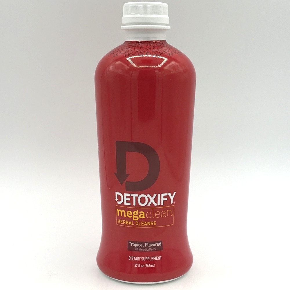 Detoxify Mega Clean Herbal Cleanse 32oz Tropical Flavor Detox Drink Mega Clean