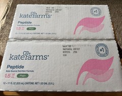 2 Cases (24 Cartons Total) Kate Farms Peptide 1.5 PLAIN EXP 06/27 FREE SHIPPING