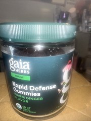 2 X Gaia Herbs Organic Immune Rapid Defense Gummies Ginger — 60 Vegetarian Gumm