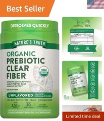 Unflavored Prebiotic Fiber Powder | 3.53 oz | Sugar-Free Digestive Boost