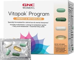 Unflavored Women’s Complete Nutrition Vitapak – 30 Capsules for Energy & Focus
