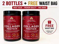 2 Bottles Ancient Nutrition Multi Collagen Protein Powder 8.6oz