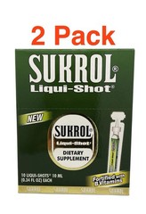 2 Pack Sukrol Liquid Shot Dietary Supplement 10 Units