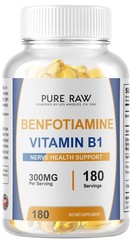 Benfotiamine Vitamin B1 300mg USA Gluten Free and Non-GMO 180 Softgels USA MADE