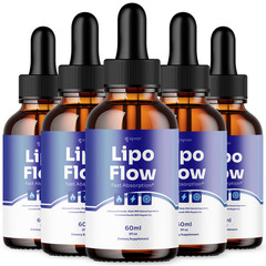 (5 Pack) Lipo Flow Drops Natural Health & Fitness Vitamin LipoFlow 150 Servings