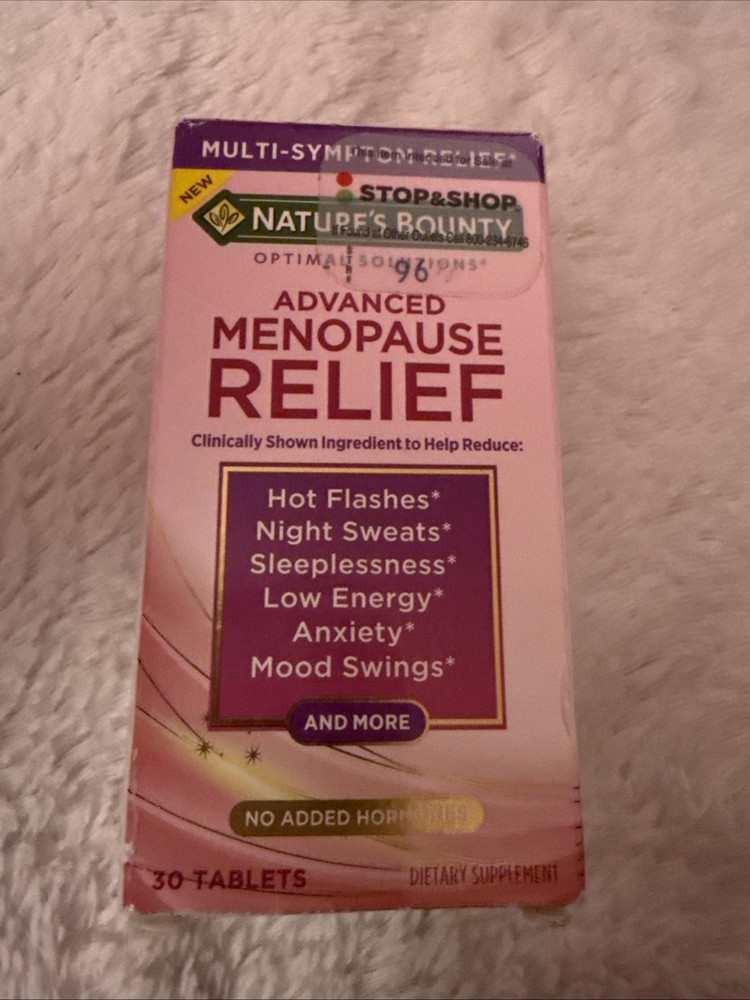 Natures Bounty Optimal Solutions ADVANCED MENOPAUSE RELIEF 30 tablets 10/2026