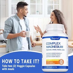 Magnesium Complex 240pcs – Bone, Muscle & Heart Health, Stress & Anxiety Relief
