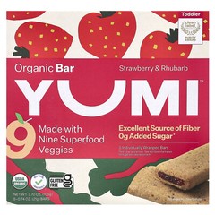 Organic Bar, Toddler, Strawberry & Rhubarb, 5 Bars, 0.74 oz (21 g) Each