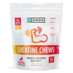 Creatine Chews – Pink Lemonade Flavor, 60 Chews