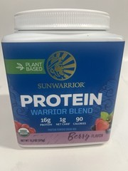 Sunwarrior Warrior Blend Plant-Based Raw Vegan Protein Powder – 13.2 oz