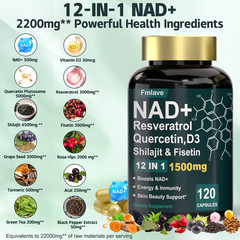 Men’s NAD+ with Resveratrol Saw Palmetto for Energy & Prostate Support 150 caps