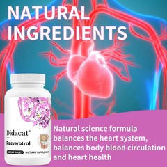 Resveratrol Supplement | Heart & Anti-Aging Support, 30/60/120 Capsules