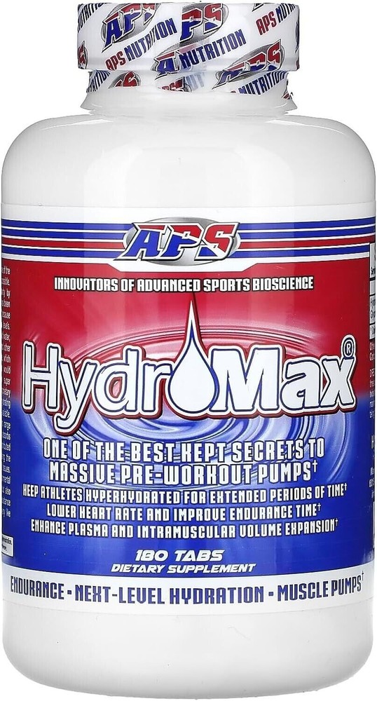 APS Hydromax Massive Pre-Workout Pump 65% Glycerol Powder 180 Tablets New