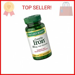 Nature’s Bounty Gentle Iron 28 mg Capsules with Vitamin C, Folic Acid, Vitamin B