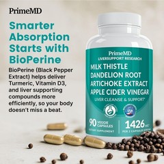 32-in-1 Liver Support with Milk Thistle Supplement – Liver Detox with Silymari