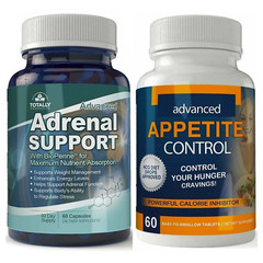 Adrenal Support Energy Supplement & Appetite Control Weight Management 60 Tabs