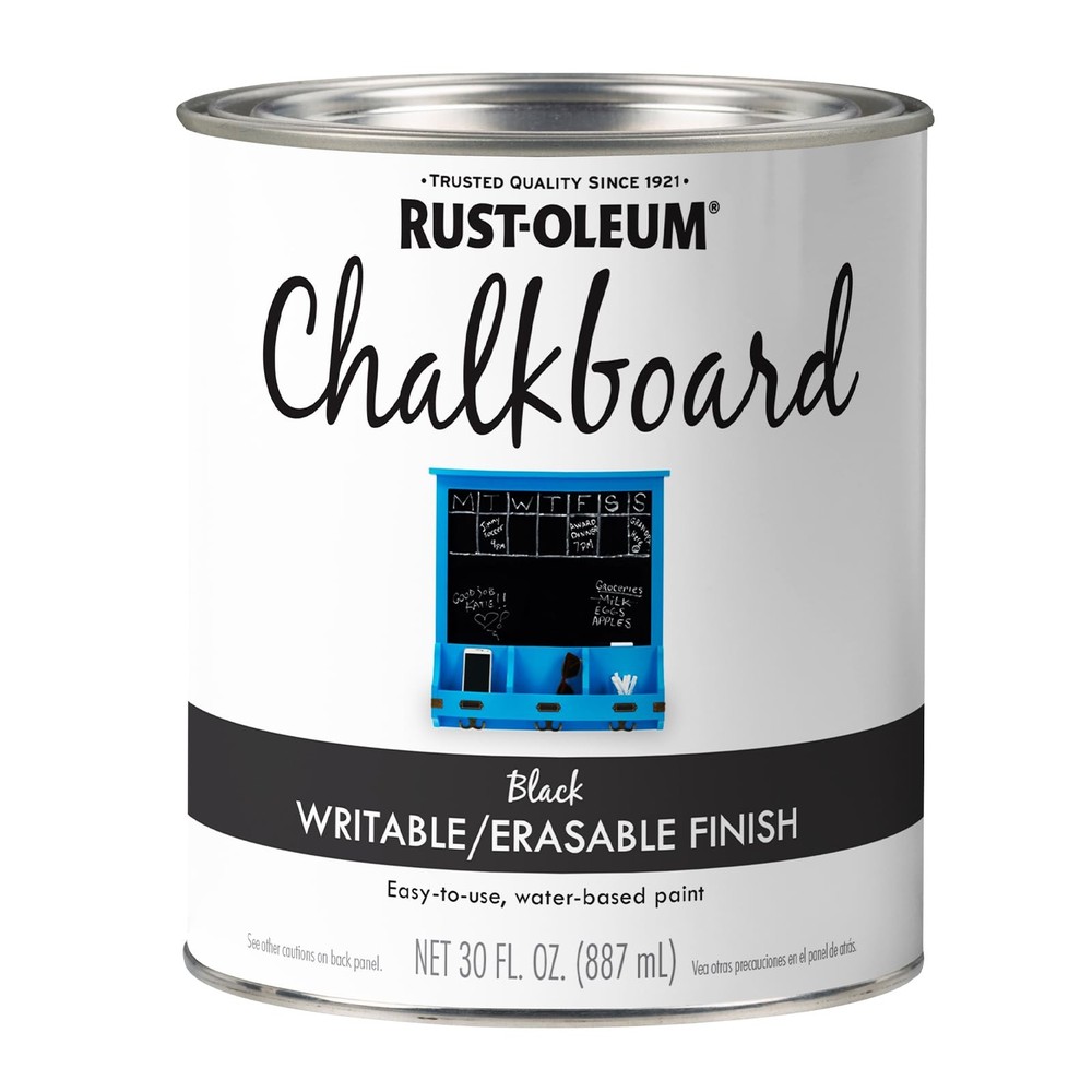 Rust-Oleum 206540 Chalkboard Brush-On Paint, 30 30 Ounce (Pack of 1), Black