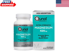Qunol Extra Strength Magnesium 420mg 120 Capsules High Absorption Supplement