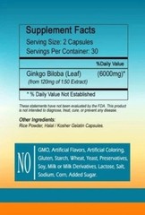 Ginkgo Biloba 6000mg Caps – Free & Fast Shipping