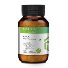 Merlion Naturals Amla (Amlaki) Tablets, Phyllanthus emblica, 500mg (120 Tablets)