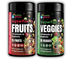 New Daily Fruits and Veggies Whole Food Supplement with Superfood 240 Capsules