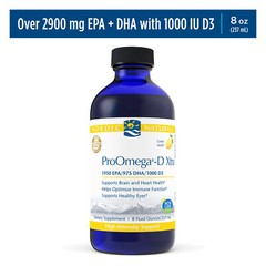 Nordic Naturals ProOmega-D Xtra – Omega 3 Fish Oil, 2:1 EPA to DHA, Lemon, 8 Oz
