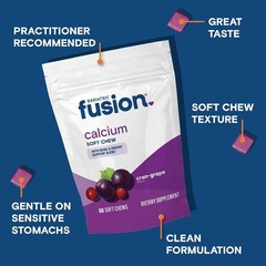 Bariatric Fusion Calcium Soft Chews | Fruit Variety | Cranberry Grap, Strawberry