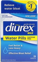 Diurex Max Water Pills Gentle Diuretic Caplets 24 Count