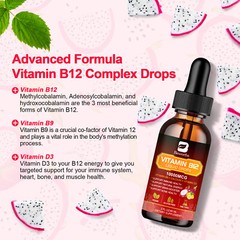 High-Strength 10000mcg Vitamin B12 Liquid Drops 60ml Methylcobalamin Supplement