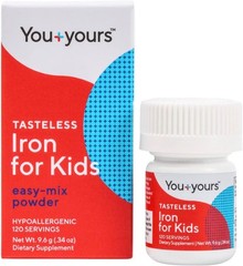 You+yours Tasteless Iron Powder for Kids Toddlers 120 Servings Unflavored Vegan