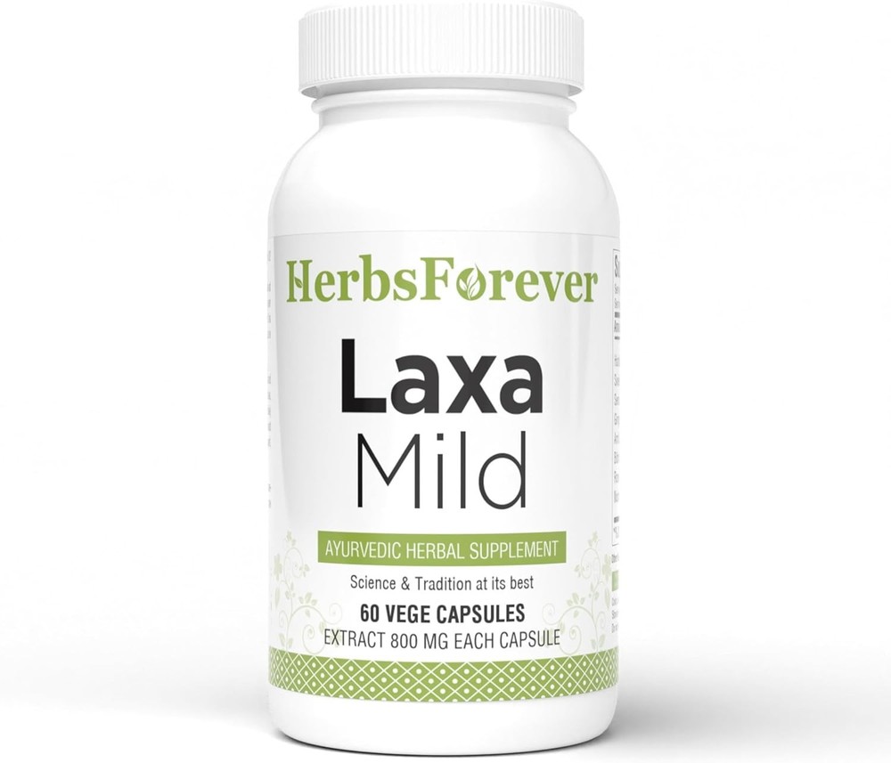 Laxa Mild Ayurvedic Herb Supplement for Morning Regularity & Digestive Wellness